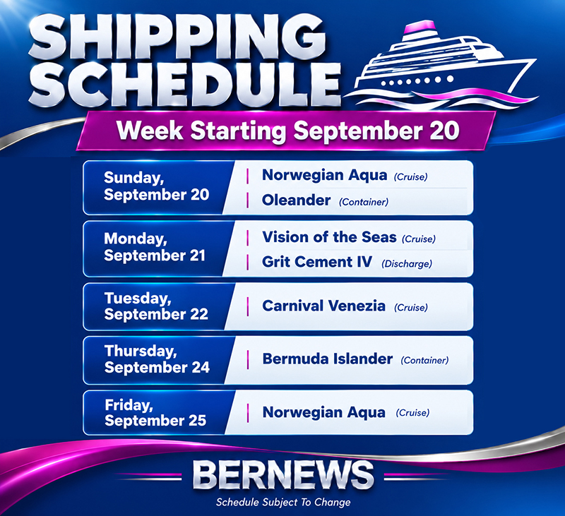 Weekly Shipping September 19 2026 graphic