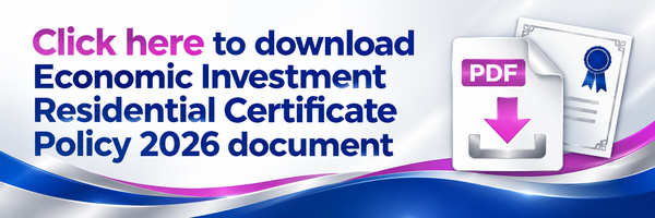 Economic Investment Residential Certificate Policy 2026 Banner