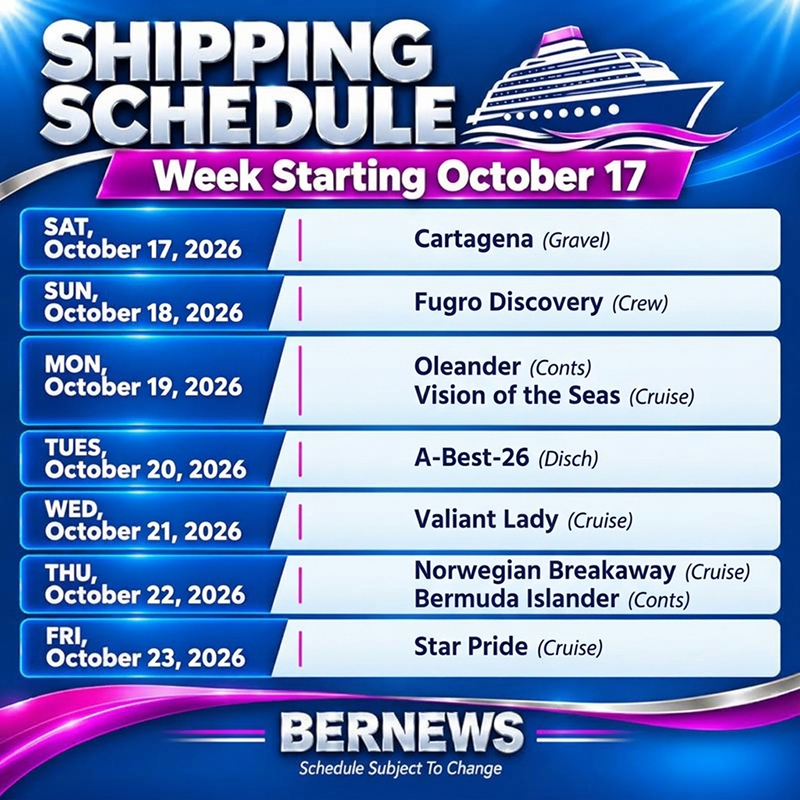Weekly Shipping October 17 2026 Graphic