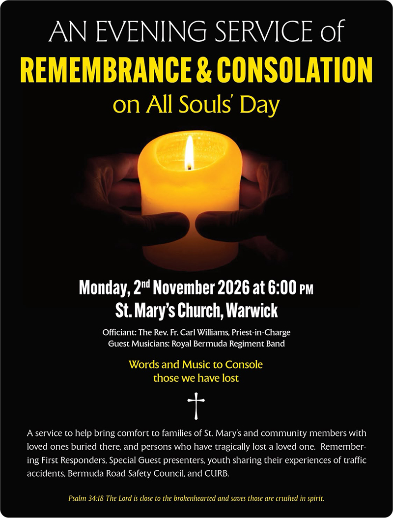 all souls day Bermuda Oct 29 2026